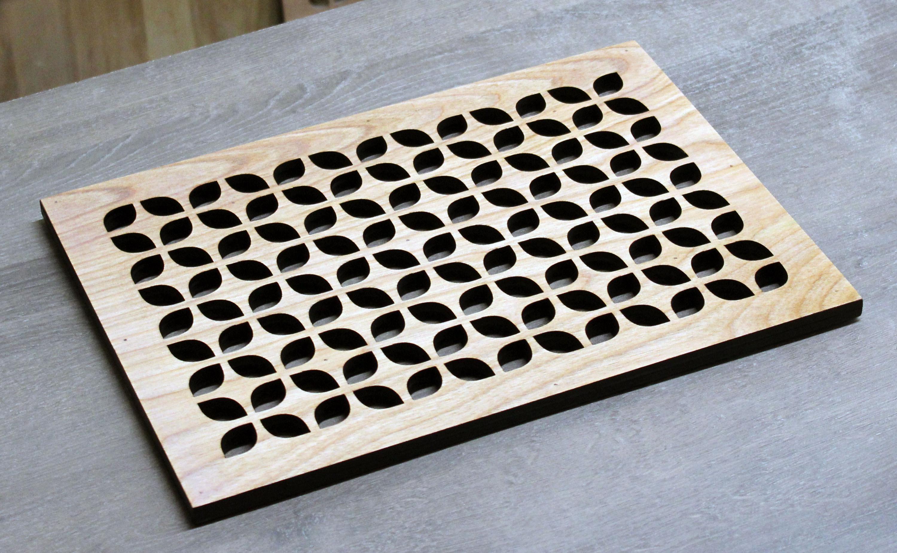 Custom Laser-Cut Decorative Panel 1/4"  Plywood | Cabinet Door, Air Grille | Handcrafted | Raw Wood | Custom Sizes Available