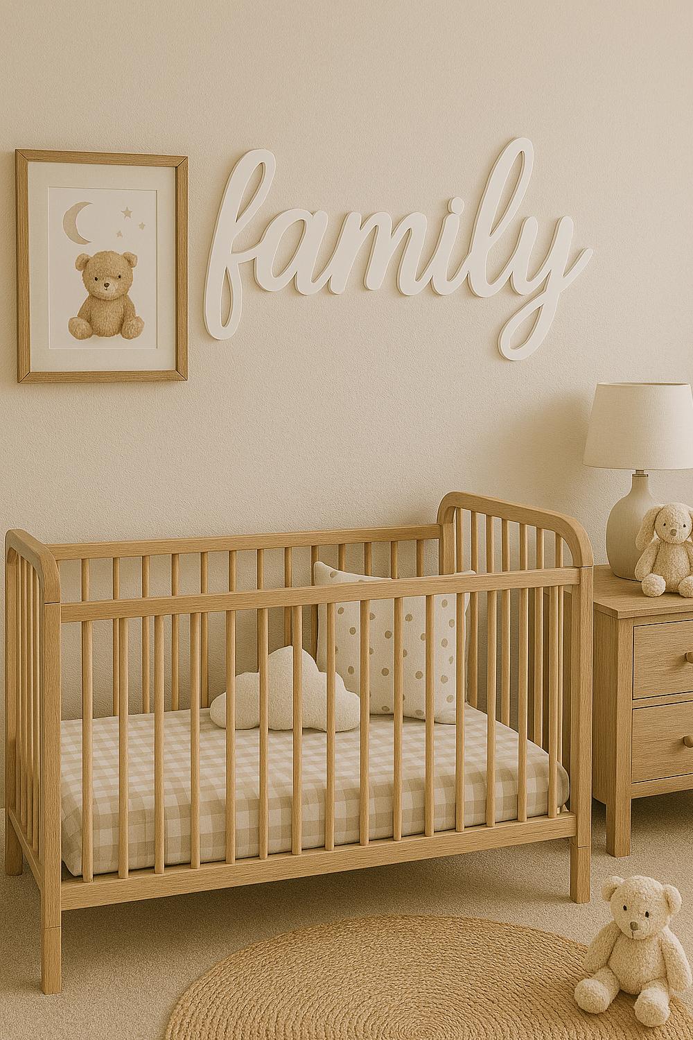 Custom Acrylic Wall Name – Laser Cut Plexiglass Lettering - Mat White - 1/4in