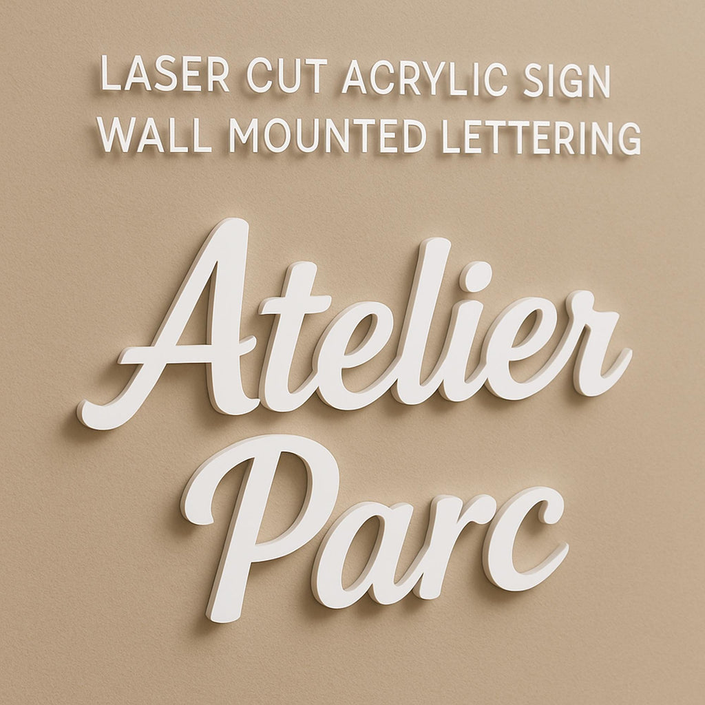 Custom Acrylic Wall Name – Laser Cut Plexiglass Lettering - Mat White - 1/4in