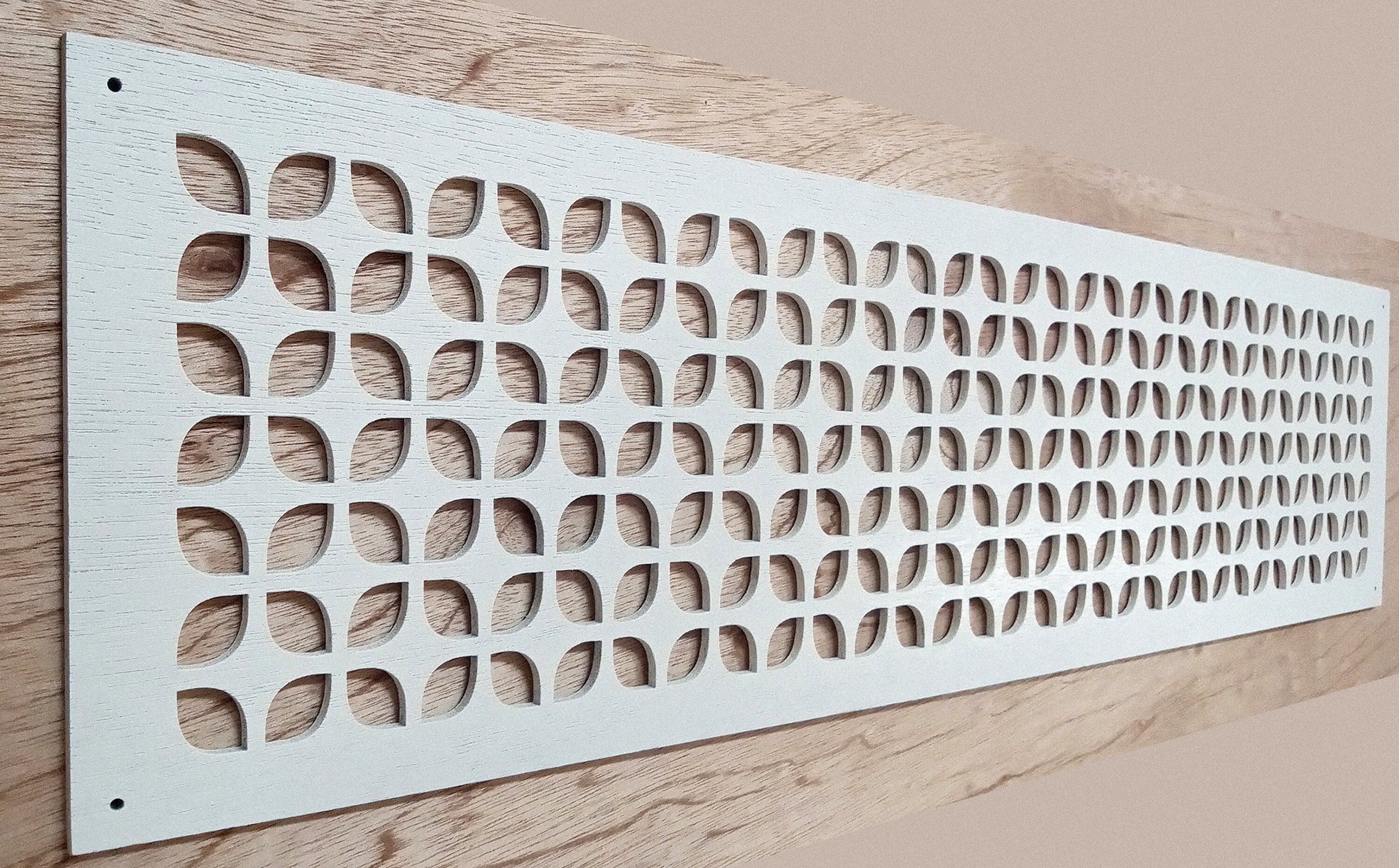 Custom Decorative Panels - Decorative Cover - Decorative Laser Cutting Panel - Raw Wood Wooden Cut-Out Air Return Grilles
