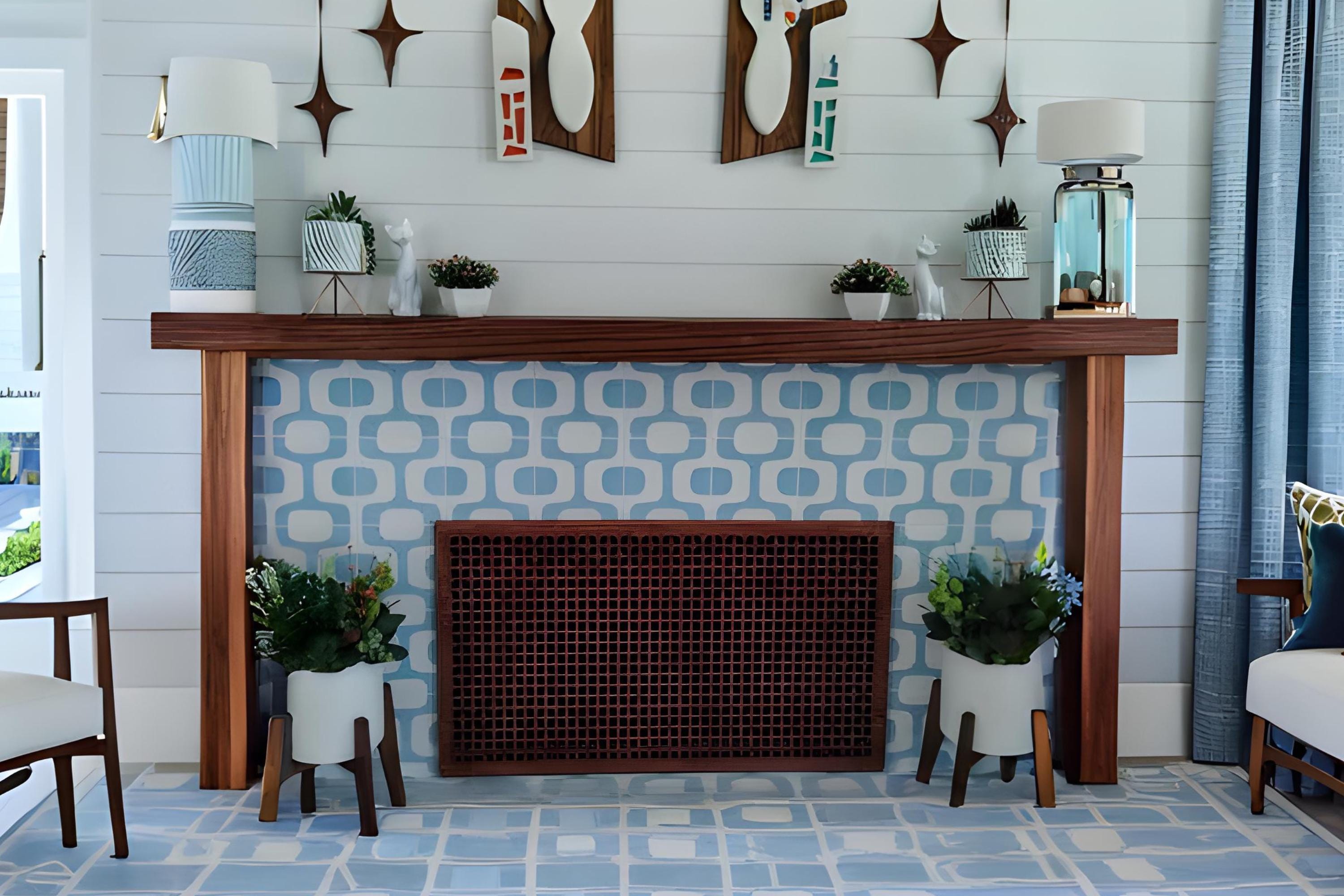 Custom Handmade Fireplace Screen | Wooden Box | Magnetic Vent Cover | Personalized Sizes & Finishes Available