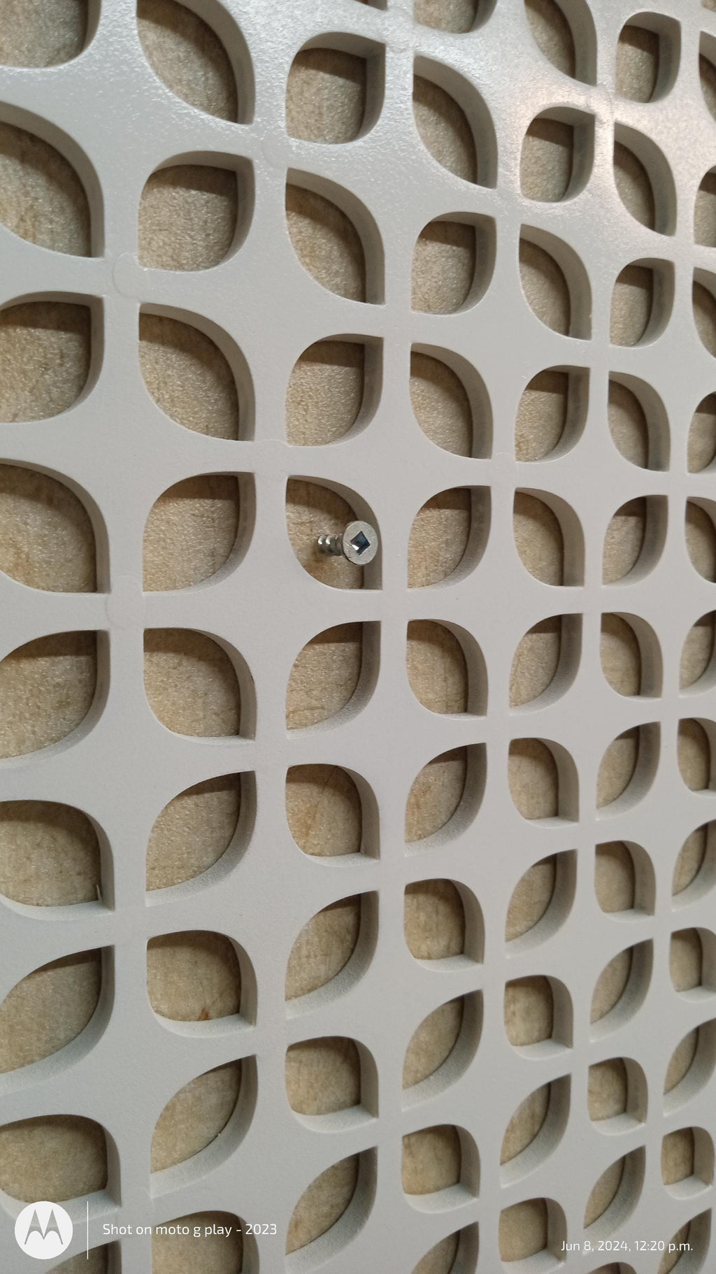 Custom Decorative Air Vent Cover – Laser-Cut Wood Panel – Air Intake Grille - Stain Shaba design