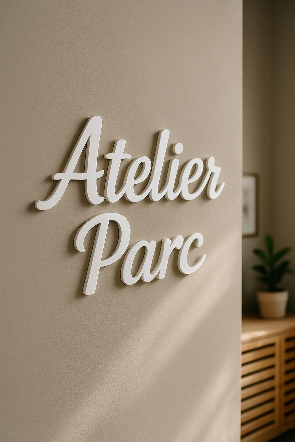 Custom Acrylic Wall Name – Laser Cut Plexiglass Lettering - Mat White - 1/4in