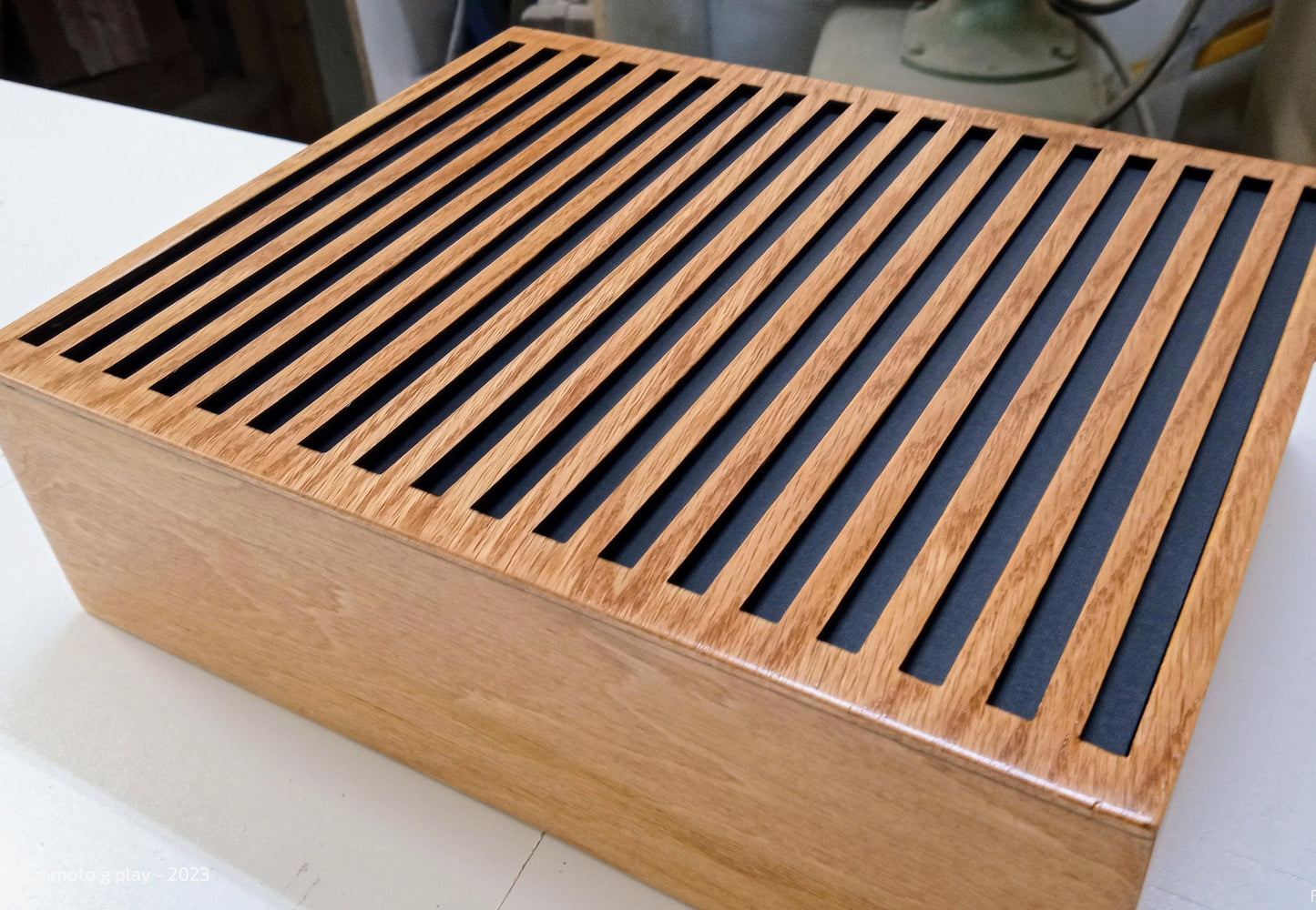 Handmade Wooden Doorbell Chime Cover - slate design