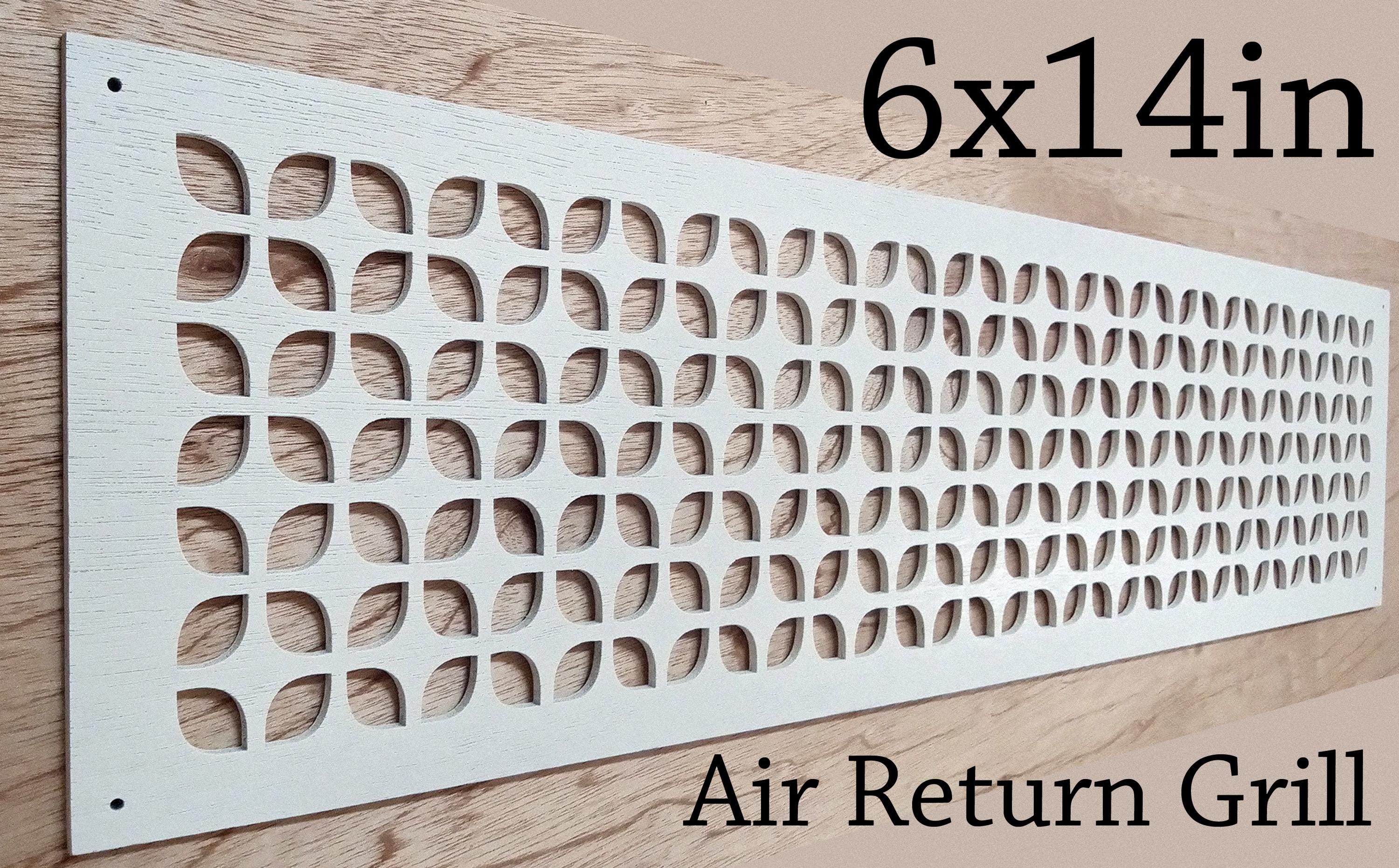 Air intake Custom Decorative Vent - Decorative Panels - Laser-Cut Decorative Air Grille, Decorative Cover, Raw Wood.
