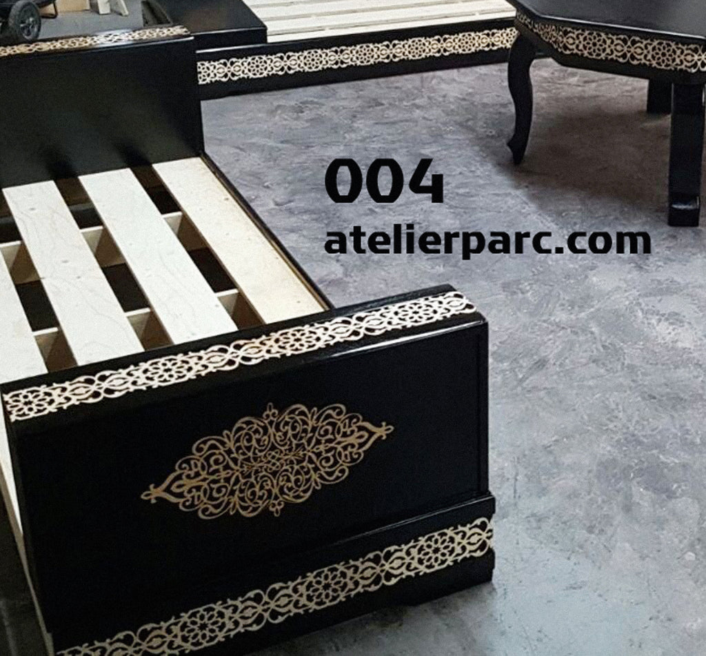 001/ Moroccan Molding / Wooden Geometric Panel / Handcrafted / Oriental arabesque / Moroccan Arabesque / Moroccan-Inspired Living Room