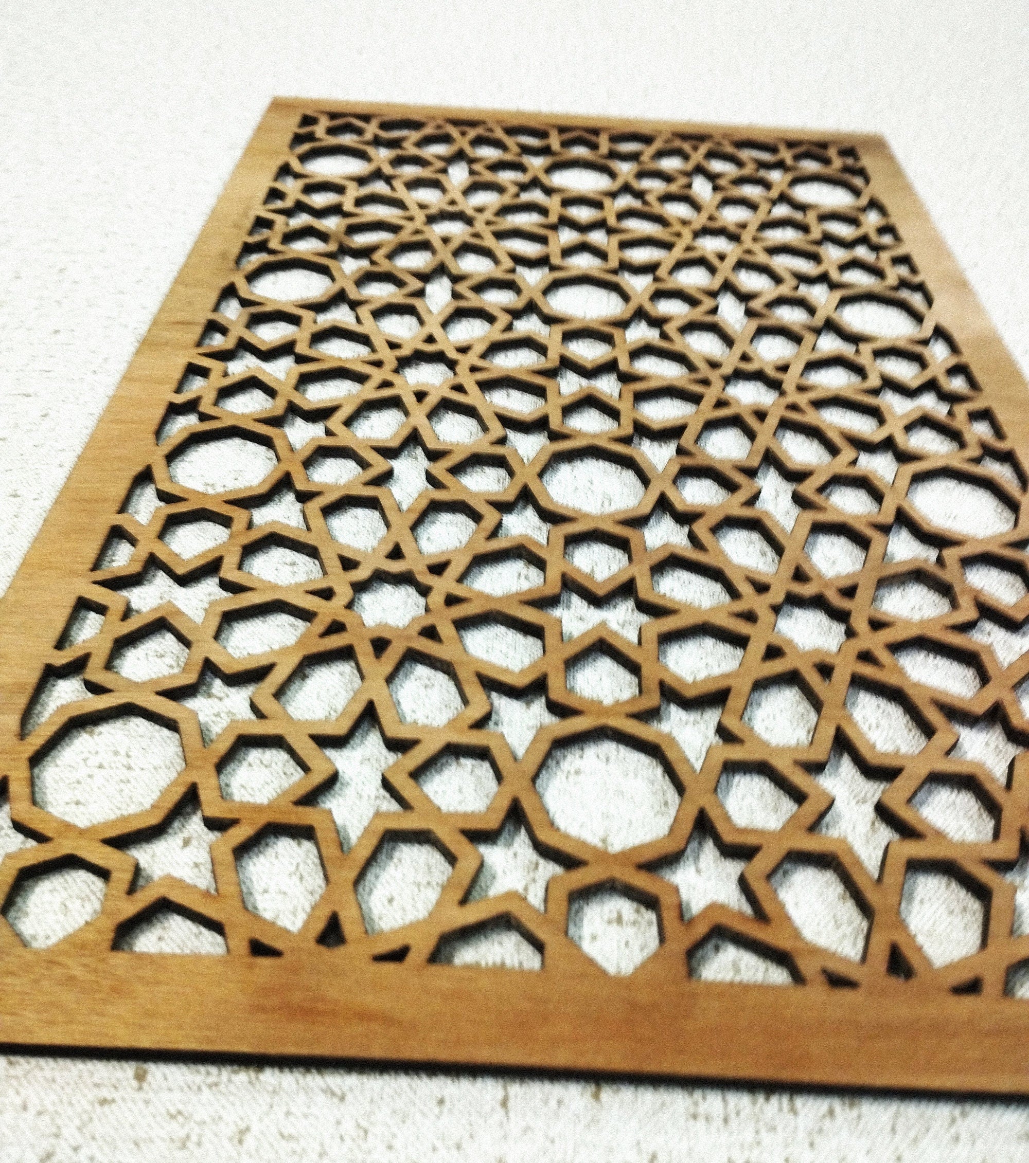 Air intake Custom Decorative Vent - Decorative Panels - Laser-Cut Decorative Air Grille, Decorative Cover, Raw Wood.