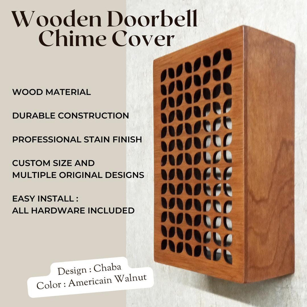 Handmade Doorbell Covers - Wood Doorbell Cover Box - Doorbell chime cover custom -E012