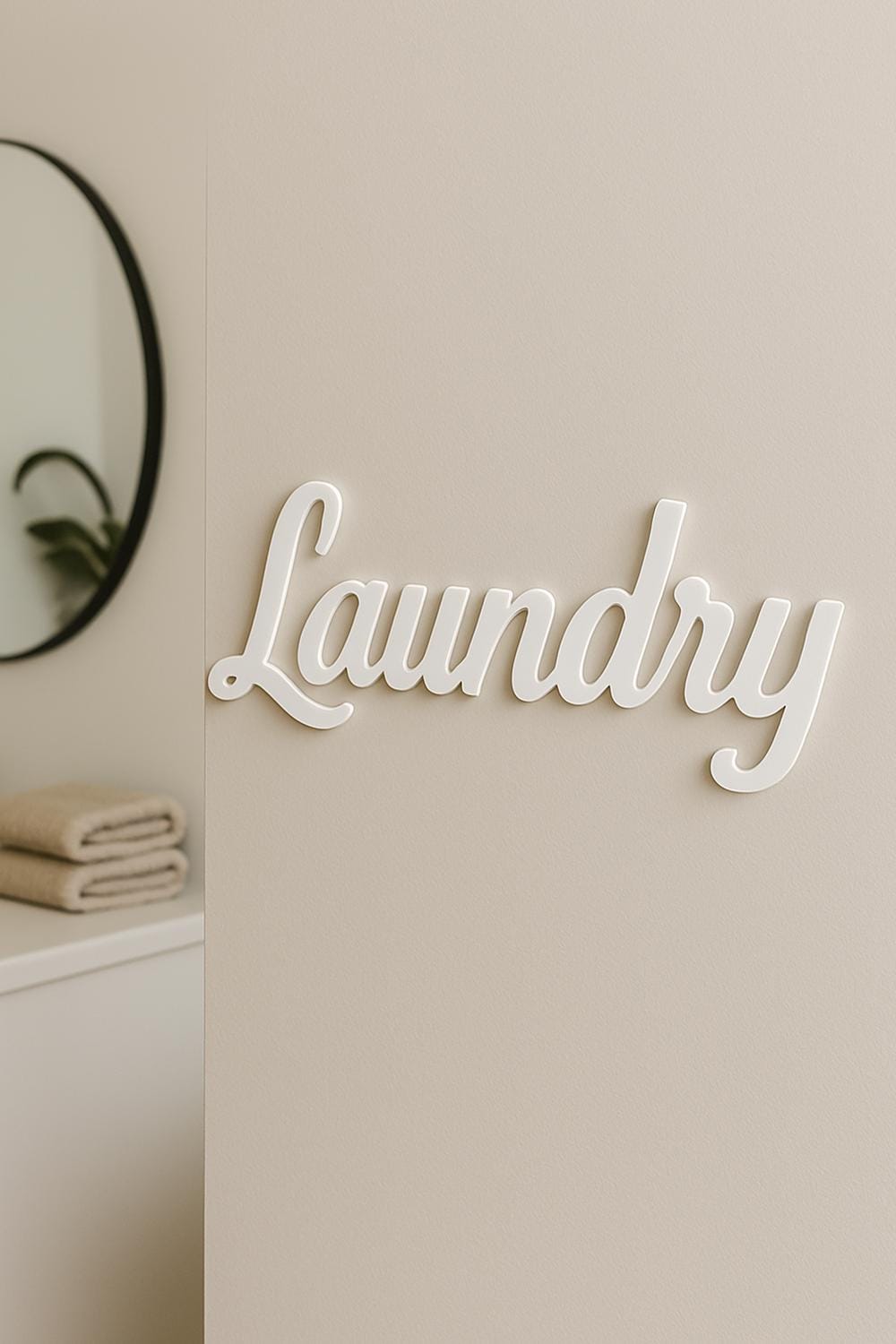 Custom Acrylic Wall Name – Laser Cut Plexiglass Lettering - Mat White - 1/4in