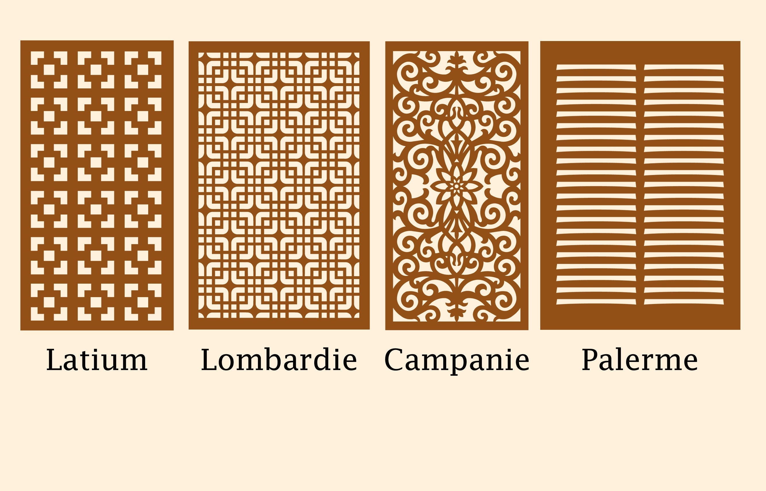Custom Laser-Cut Decorative Panel 1/4"  Plywood | Cabinet Door, Air Grille | Handcrafted | Raw Wood | Custom Sizes Available