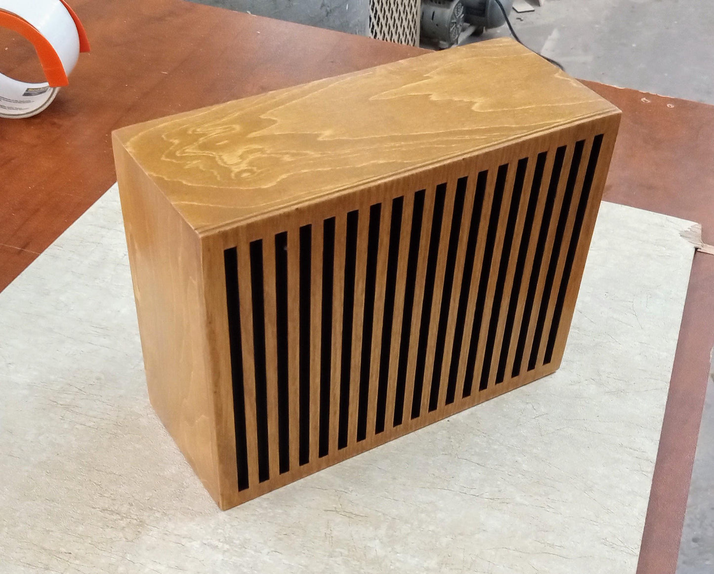 Handmade Wooden Doorbell Chime Cover - slate design