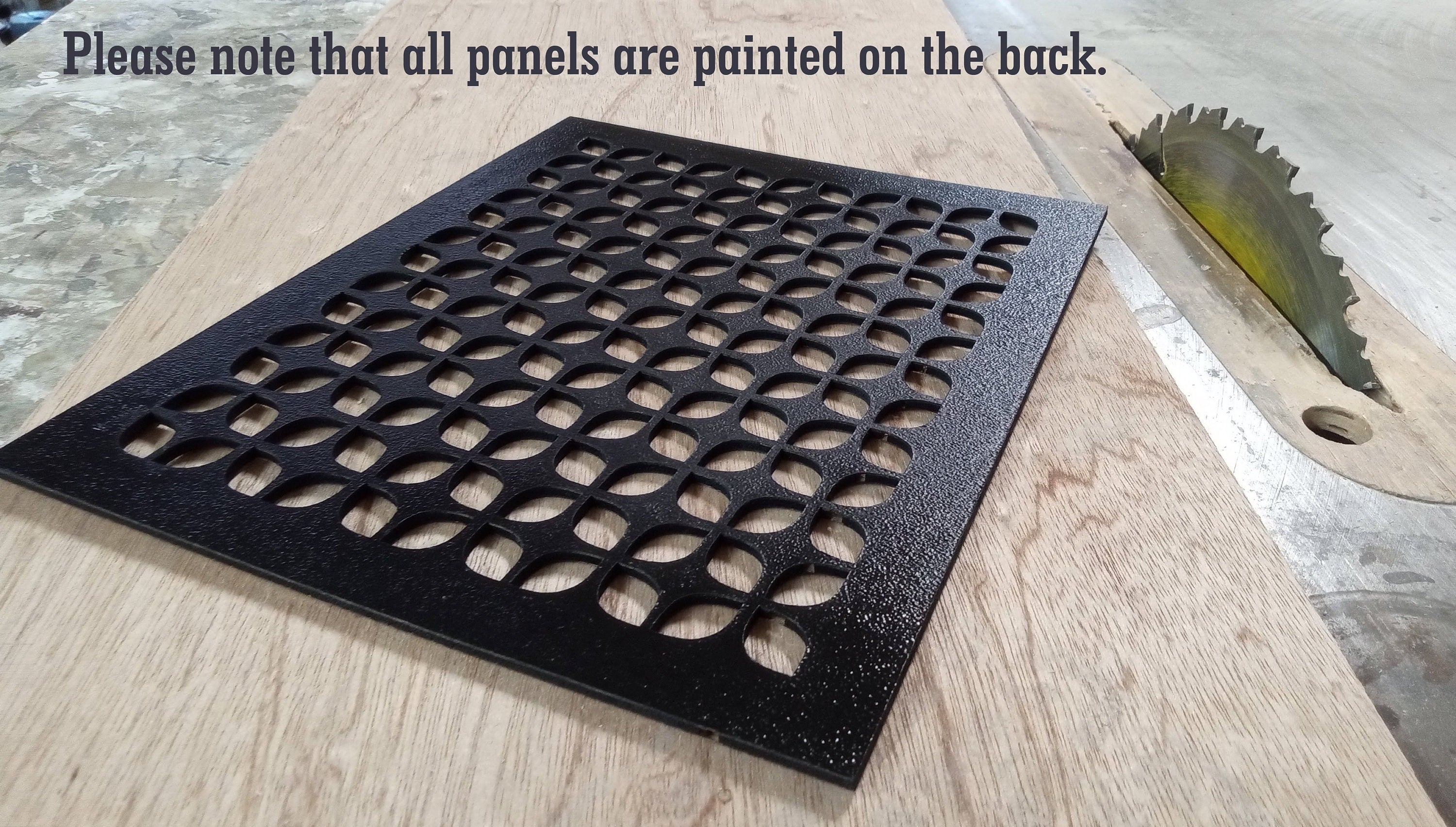 Custom Decorative Panels - Decorative Cover - Decorative Laser Cutting Panel - Raw Wood Wooden Cut-Out Air Return Grilles