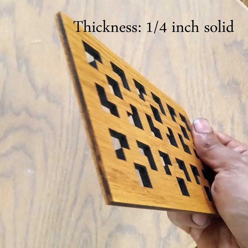 AIR RETURN 6"x14" Duct Opening | Solid Oak Plywood Panel (8x15.5 overall) | Industrial Finish