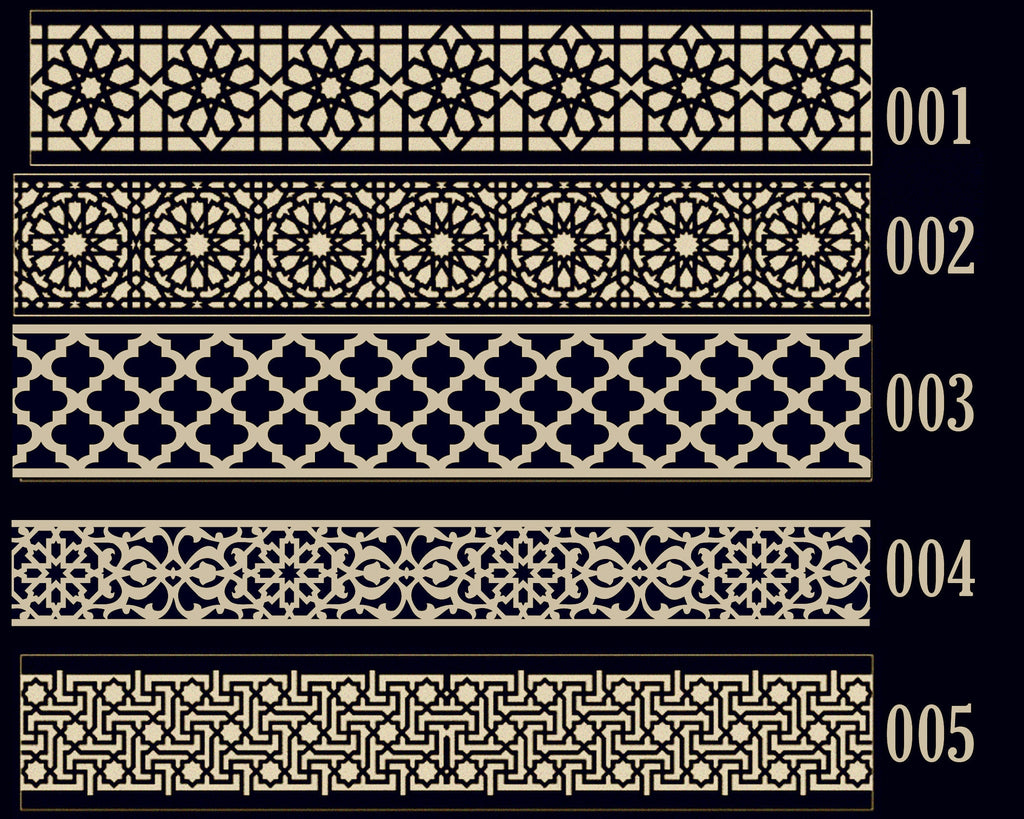 001/ Moroccan Molding / Wooden Geometric Panel / Handcrafted / Oriental arabesque / Moroccan Arabesque / Moroccan-Inspired Living Room