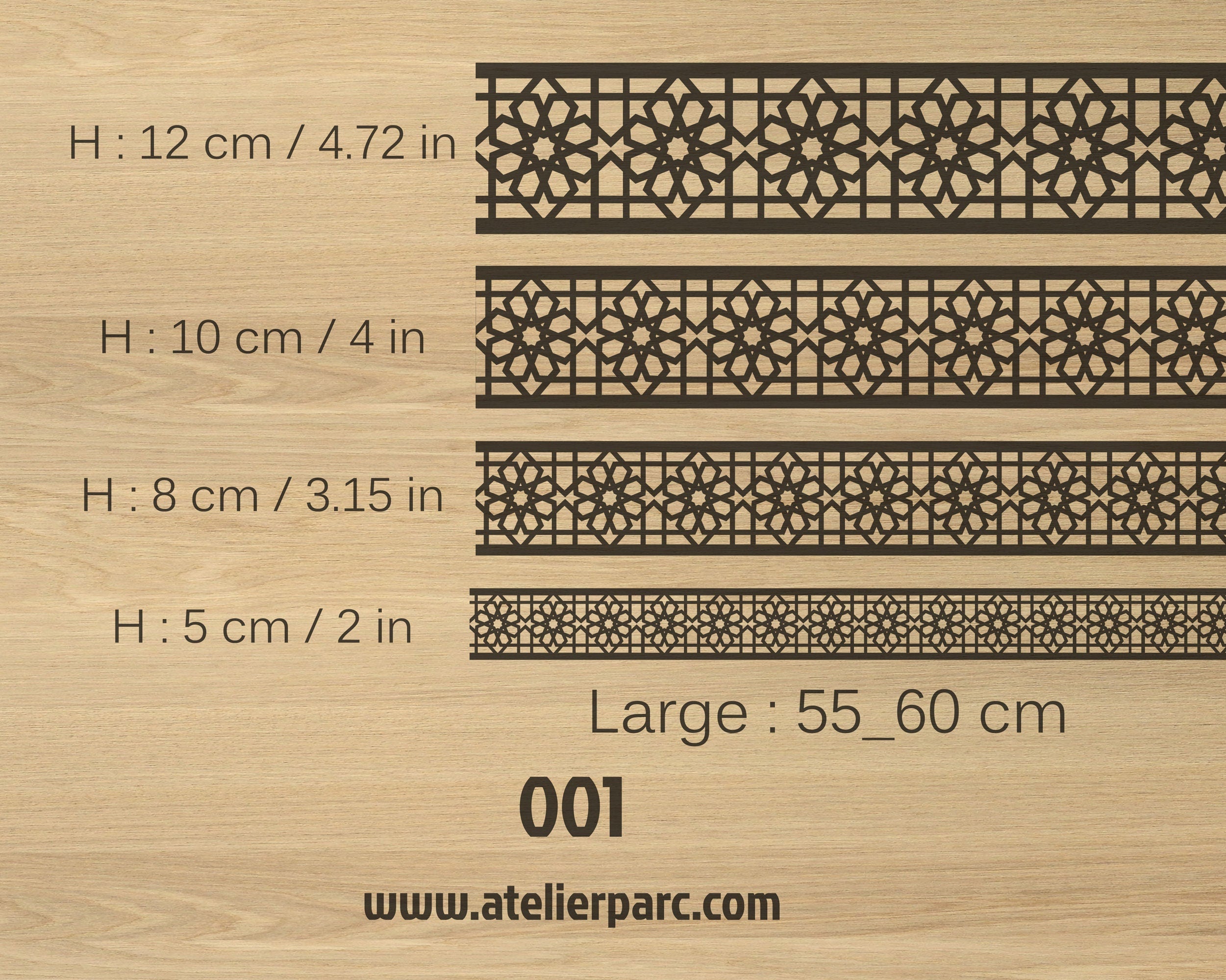 001/ Moroccan Molding / Wooden Geometric Panel / Handcrafted / Oriental arabesque / Moroccan Arabesque / Moroccan-Inspired Living Room