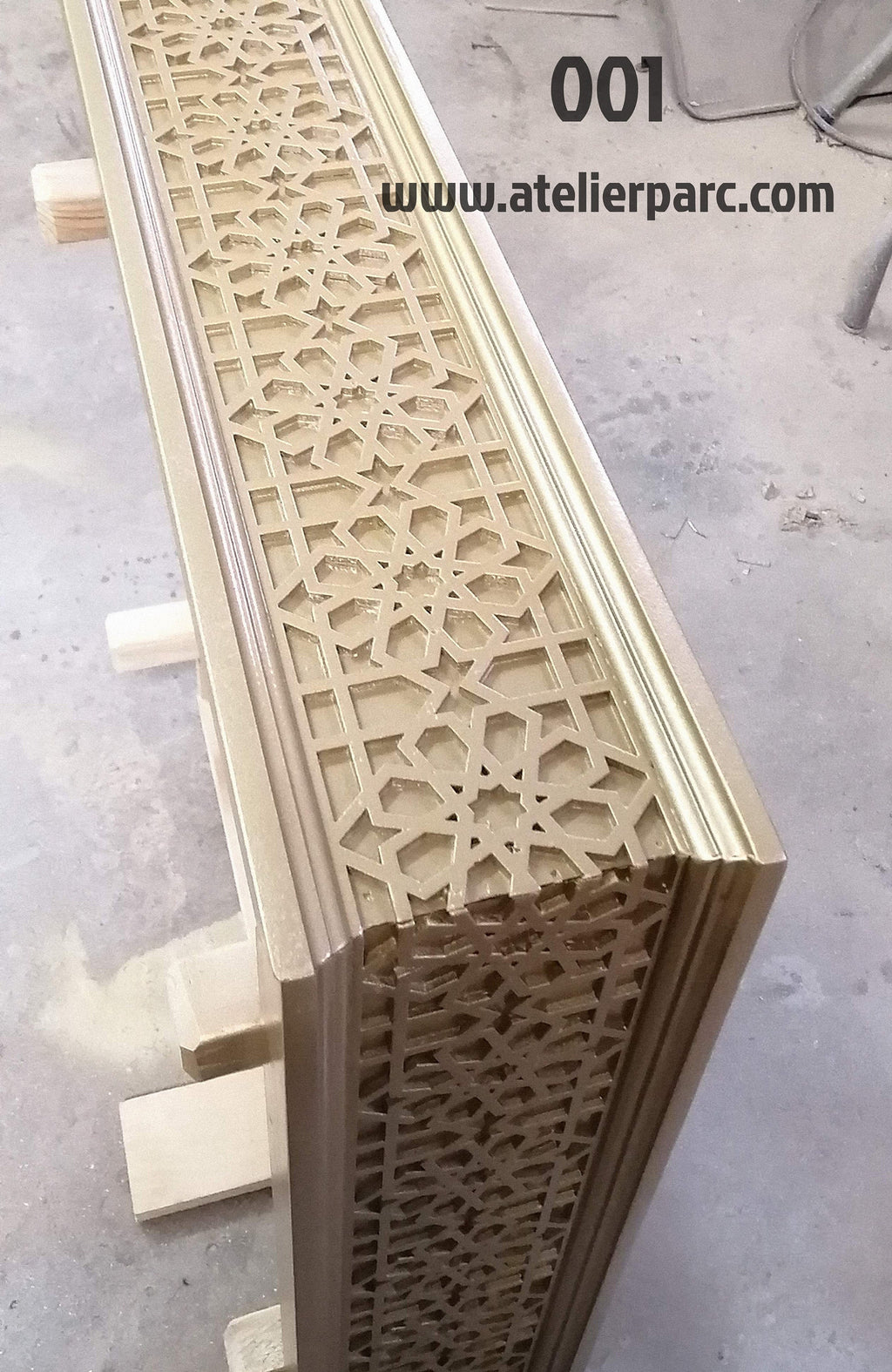 001/ Moroccan Molding / Wooden Geometric Panel / Handcrafted / Oriental arabesque / Moroccan Arabesque / Moroccan-Inspired Living Room