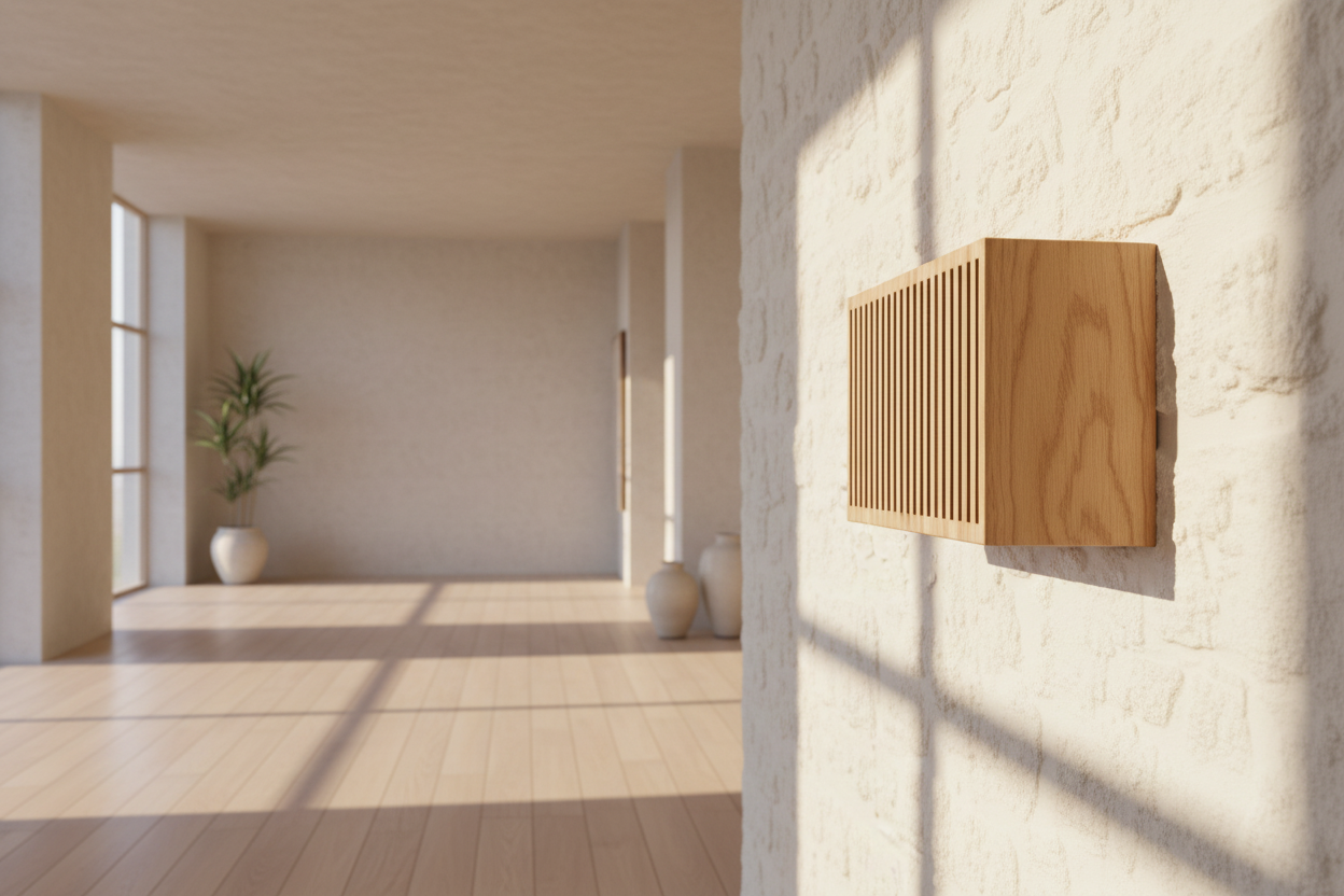 Handmade Wooden Doorbell Chime Cover - slate design