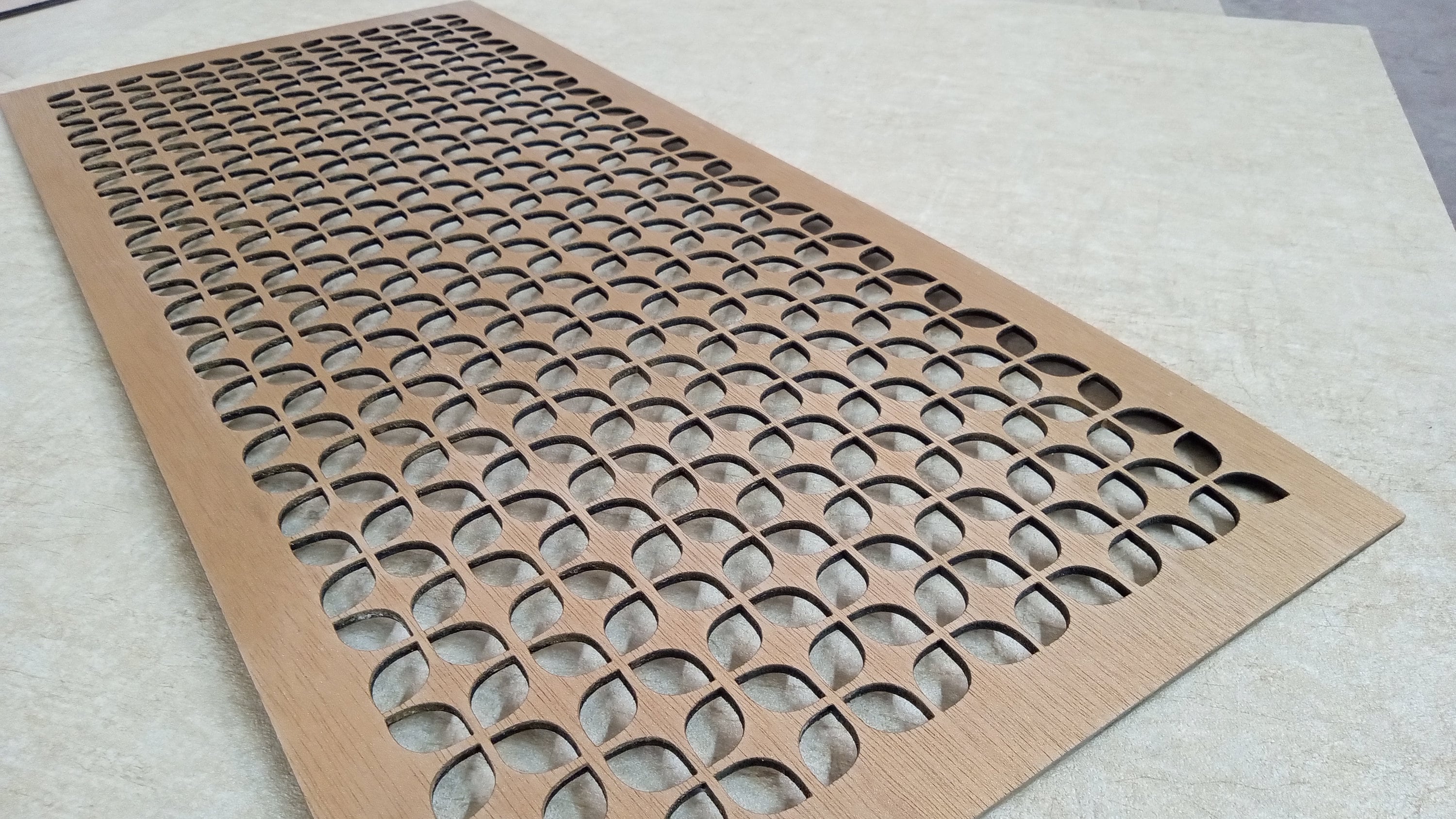 Custom Decorative Panels - Decorative Cover - Decorative Laser Cutting Panel - Raw Wood Wooden Cut-Out Air Return Grilles