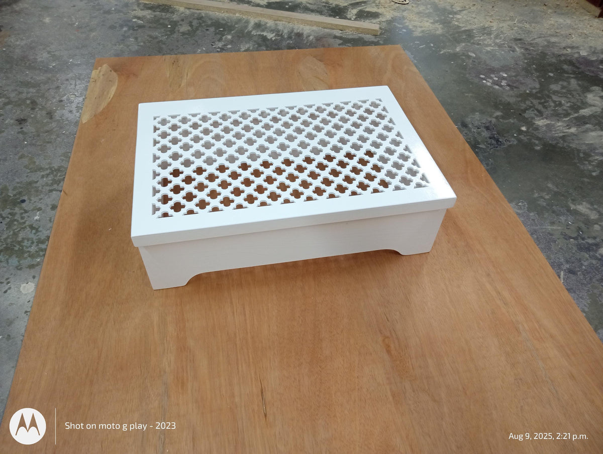 Wooden WiFi router and modem cover