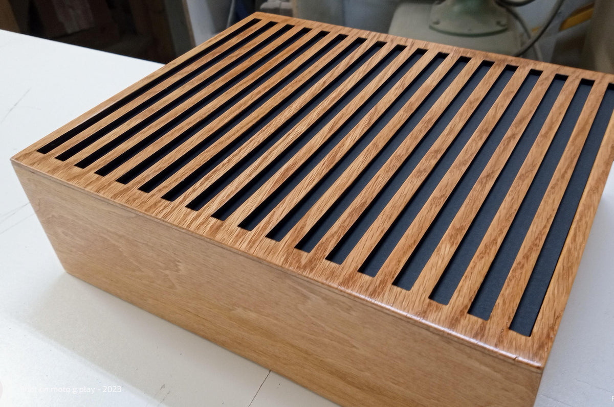 Handmade wooden doorbell chime cover