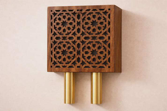 Handmade wooden doorbell chime cover