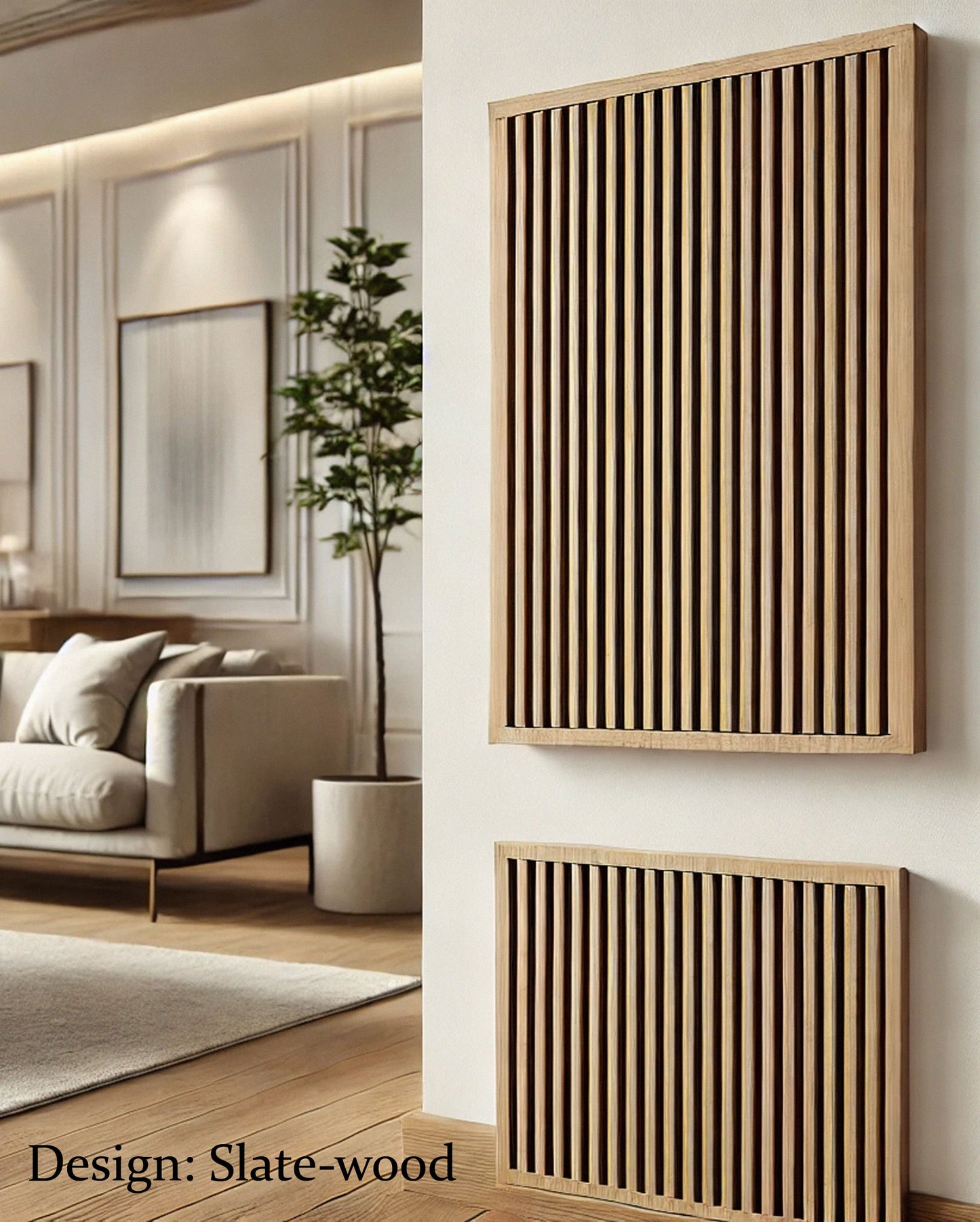 Decorative Wooden Vent Cover with Frame — Custom Size